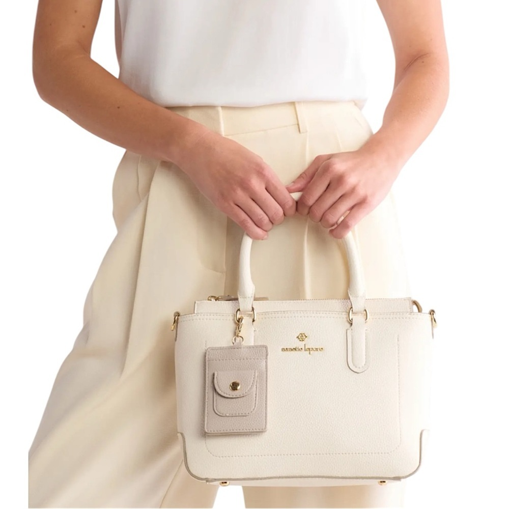 NEW Nanette Lepore Convertible Top Handle Satchel One Size PORCELAIN